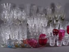 GLASSWARE - a large parcel of mixed drinking and other