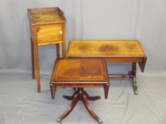 REPRODUCTION & VINTAGE OCCASIONAL FURNITURE, three items including two sofa type tables and a