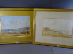 F W ARCHER watercolour - West Kirby scenes, 37 x 44cms and HENRY HILTON watercolour, 26 x 41cms