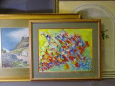 PAINTINGS & PRINTS - North Wales School watercolour - 'Cottage at Coast', still life ETC