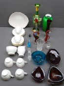 QUEEN ANNE CHINA PART-TEA SERVICE, art form glassware and animal ornaments ETC