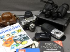 CAMERA EQUIPMENT - Voigtlander Vito CLR camera, Pentax Abahi KX camera, binoculars ETC