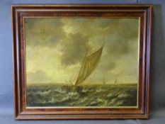 REPRODUCTION OILOGRAPH - sailing ships, 39 x 49cms