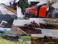 NORTH WALES STEAM - parcel of approximately 17 fine large coloured photographs of steam trains in