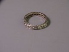 18CT WHITE GOLD DIAMOND SET FULL ETERNITY RING, approximately twenty two Swiss cut diamonds, total