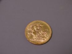 ELIZABETH II GOLD FULL SOVEREIGN 1964, 8grms