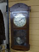 ART DECO WALL CLOCK with pendulum and key