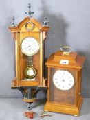 VIENNA WALLCLOCK - miniature, only 44cms top to bottom and a reproduction bracket clock, Knight &