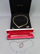 ROLLED GOLD PARKER PEN, cased, marquisette and other costume jewellery and a Union of Catholic