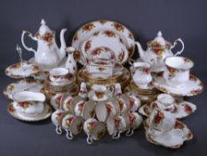 ROYAL ALBERT OLD COUNTRY ROSES tea, coffee and dinnerware ETC, 70 plus pieces of which 38 are