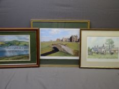 N HOLLAND pastel - river scene with yachts, possibly The Conwy at Tyn y Groes, signed, 22 x 27cms,