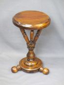 REPRODUCTION HARDWOOD SIDE TABLE, 58cms H