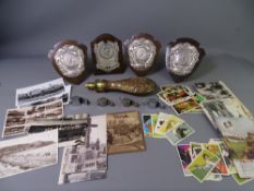 RAF ATHLETIC AWARDS ON SHIELDS, shot flask by James Barlow & Co with tied rope decoration, WWI and