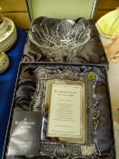 WATERFORD CRYSTAL, boxed fruit bowl and a boxed picture frame