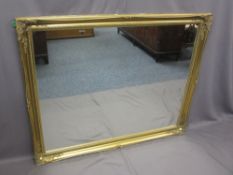 GILT FRAMED REPRODUCTION WALL MIRROR, 106cms H, 129cms W