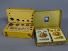 TWIN PACK OF DE LA RUE PLAYING CARDS (by appt to King George VI) and a wooden cased incomplete set