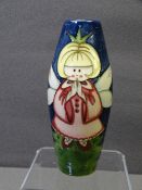 MOORCROFT CHRISTMAS FAIRY, 12.5cm H VASE designed by Nicola Slaney, impressed and painted factory