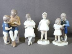 ROYAL COPENHAGEN BING & GRONDAHL FIGURINES (4)