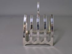 SILVER TOAST RACK of arched form, Birmingham 1917, Charles Turman Burrows, 2.9 troy ozs - 93grms,