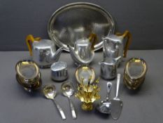 PICOWARE - five piece tea service, further electroplate ETC