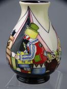 MOORCROFT CLOWNS COLLECTOR'S CLUB LIMITED EDITION VASE, 13.5cms H, designed by Paul Hilditch and