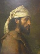 W A BREAKSPEARE oil on canvas - portrait of a solemn bearded young man, signed and dated 'Paris