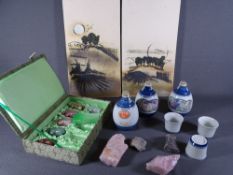 ORIENTAL COLLECTABLES, Studio Pottery plaques, Quartz mineral examples ETC, the plaques of