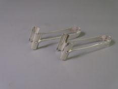 SILVER INDIVIDUAL MATCHING ASPARAGUS HOLDERS, A MATCHING PAIR, Sheffield 1926, William Hutton &
