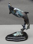 BRONZART SCULPTURE titled 'Dolphin Tenderness', limited edition AK005, signed and dated '98