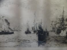 WILLIAM LIONEL WYLLIE etching entitled - 'Victoria Victrix', unsigned, 43 x 57cms (some areas of