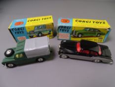 TWO CORGI BOXED DIECAST ORIGINALS, No 438 Landrover (109 inch W B) and No 224 Bentley Continental