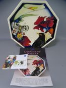 MOORCROFT DESIGNERS MEDLEY OCTAGONAL PLATE celebrating ten years of The Design Studio with