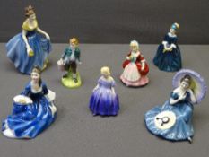 ROYAL DOULTON FIGURES - Marie, Pensive Moments, Rosalind, Melanie, Cherie, Valerie and Jack