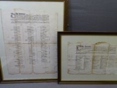 TWO EARLY MUNITIONS INDENTURES - August 16th 1699, hand written indenture and an inventory of