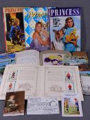 THREE PRINCESS ANNUALS FOR GIRLS, collectors' cards, 1941 autograph book (empty) ETC