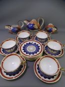 ROYAL CROWN DERBY QUAIL 15 PIECE TEA SERVICE consisting of teapot, milk jug and sugar bowl with