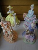 COALPORT FIGURINES - 'Precious Moments', 'Evening Stroll', 'Mummy's Little Helper - Mother's Day'