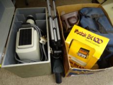 CASED ALDIS TUTOR 1000 FILM PROJECTOR, a boxed Kodak EK100 instamatic camera, a cased Ilford