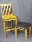 ULTRA MODERN OAK BAR CHAIR & STOOL