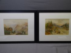 WILLIAM LAITHWOOD APPLETON watercolours, a pair - North Wales scenes, 'Pathway in the Lledr Valley