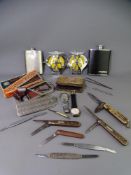 GENTLEMEN'S COLLECTABLES - a quantity to include a boxed Rolls razor, pocket knives including one