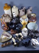 STUDIO POTTERY, Soap Stone carvings, Stoneware pottery and other items of interest