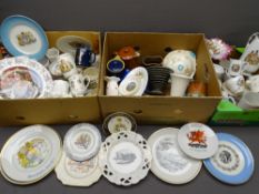 COMMEMORATIVE CHINA - an assortment of beakers and plates ETC