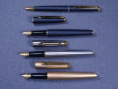 WATERMAN - Modern brushed stainless steel Waterman Hémisphère GT fountain pen with gold trim and