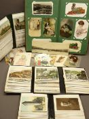 POSTCARDS - several albums with good collector's contents, black and white, various topics ETC
