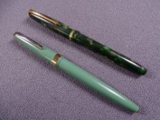 CONWAY STEWART - Vintage (1963-67) duck egg blue Conway Stewart No 68 fountain pen with gold trim,