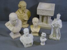 PARIAN BUSTS - an assortment of royalty and other figures ETC