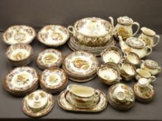 ROYAL WORCESTER PALISSY GAME SERIES tea and dinnerware, approximately eighty pieces