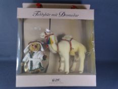 STEIFF TEDDY BEAR, limited edition (boxed) with camel 'Christmas 2002', with certificate