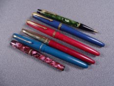 CONWAY STEWART - Vintage (1930s-40s) pinky-mauve/black marble Conway Stewart Dinkie No 540